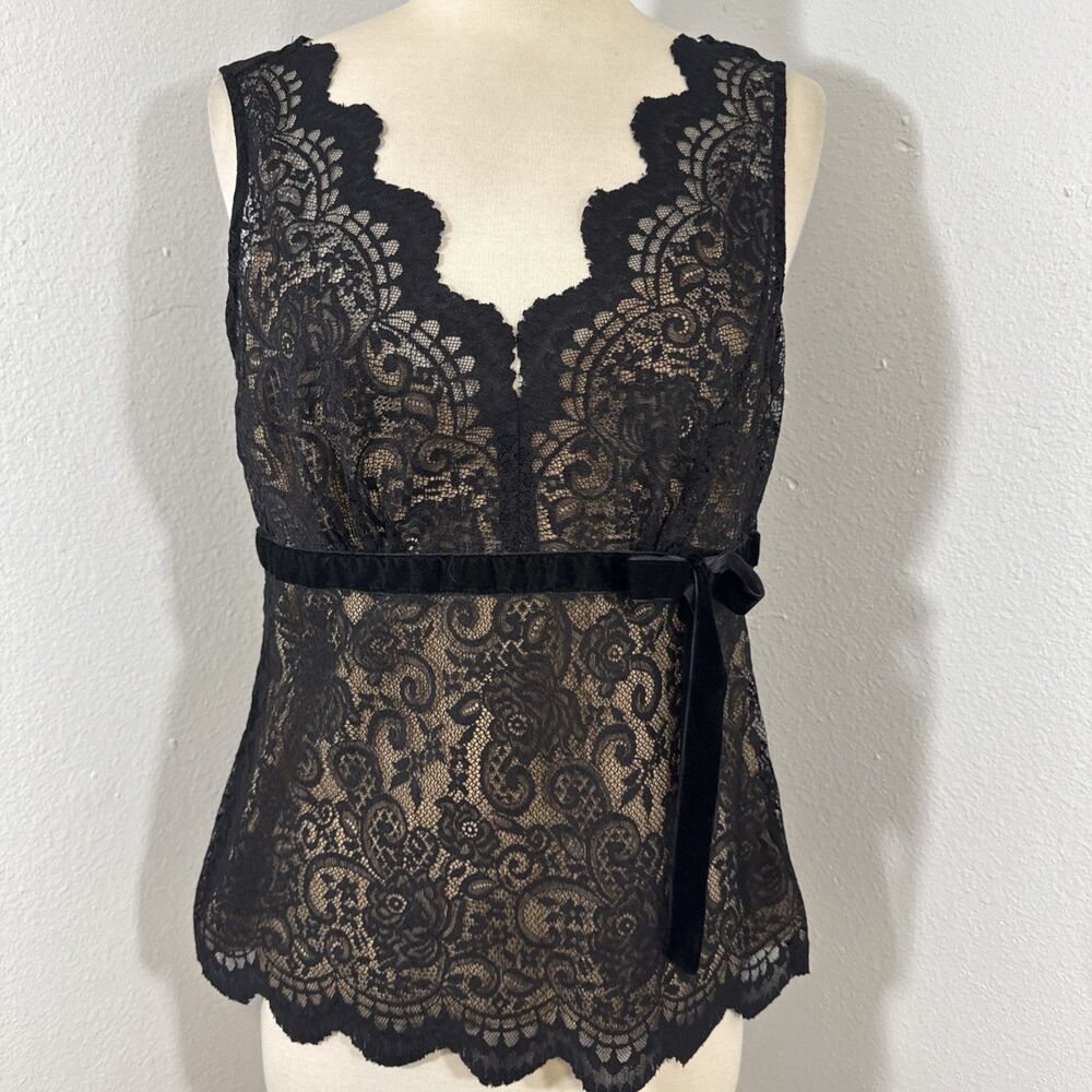 Loft Top‎ Womens 4 Lace Babydoll Overlay Fairycore Whimsical 90s Y2K